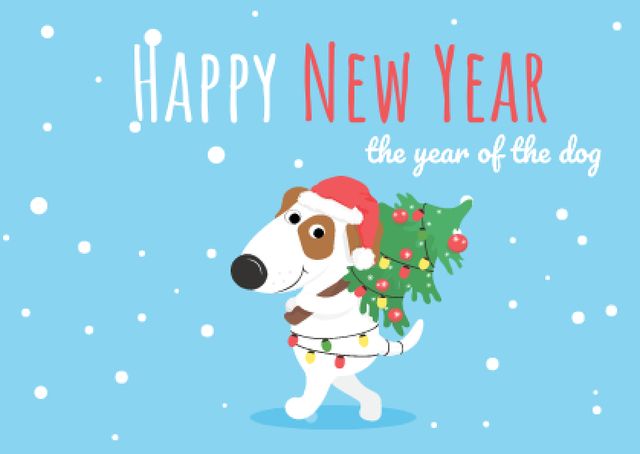 Template di design Happy New Year Greeting Card