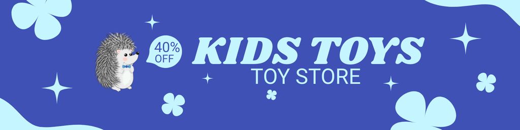 Discount Announcement  in Children's Store with Hedgehog Twitter Modelo de Design