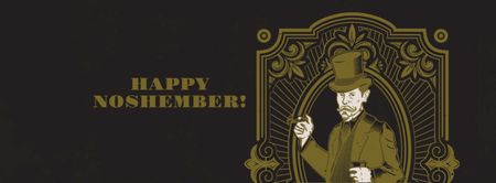 Movember Greeting with Barber Facebook cover Design Template