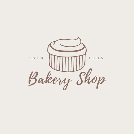 Bakery Shop Ad With Scrumptious Cake Logo Design Template