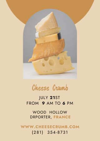 Cheese Tasting Announcement Invitation tervezősablon