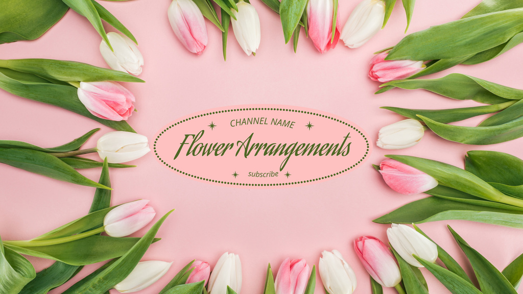 Ontwerpsjabloon van Youtube van Fresh Tulips for Elegant Flower Arrangements