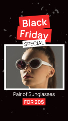 Black Friday Special Sale with Stylish People in Sunglasses