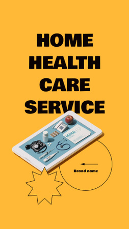 Digital Healthcare Services Mobile Presentation Modelo de Design