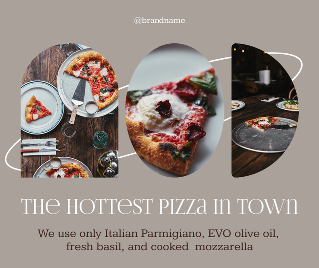 Slices of Delicious Italian Pizza Facebook tervezősablon
