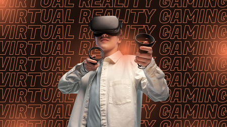 Virtual Reality Caming Youtube Thumbnail Design Template