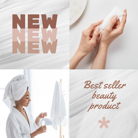 Modèle de visuel New Beauty Product Ad with Cream - Instagram