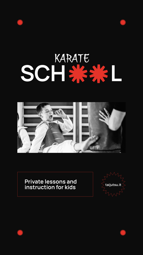 Designvorlage Karate School Ad für Instagram Story