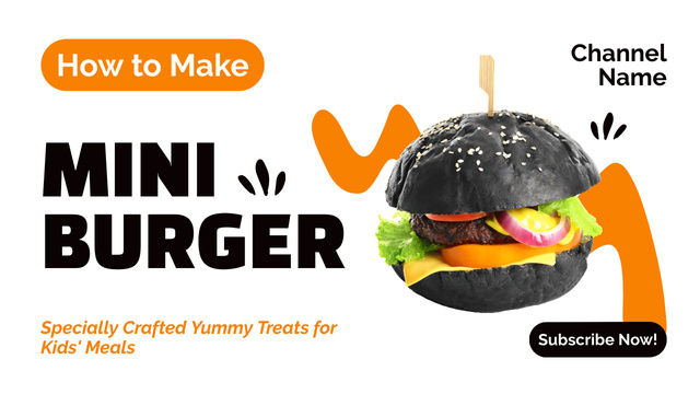 Platilla de diseño Recipe of Tasty Black Mini Burger Youtube Thumbnail