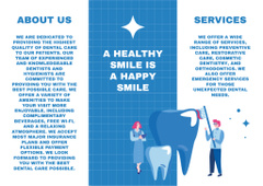 Dental Clinic Ad with Illustration of Teeth
