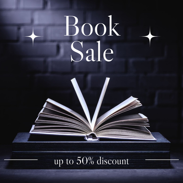 Exciting Books Sale Ad Instagramデザインテンプレート