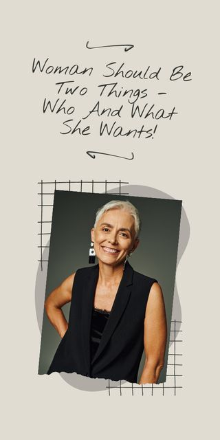 Modèle de visuel Inspirational Quote about Woman - Graphic