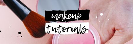 Template di design Makeup Lessons ad with Blush Twitter