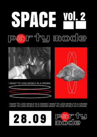 Designvorlage Party Inspiration with Creative Illustrations für Poster