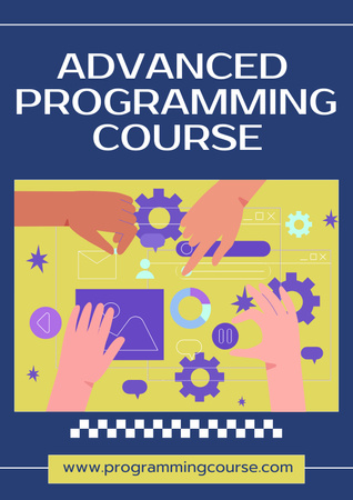 Promotion of Advanced Programming Course Poster Design Template