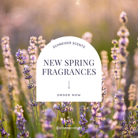 Plantilla de diseño de Nuevo anuncio de fragancias de primavera Instagram 