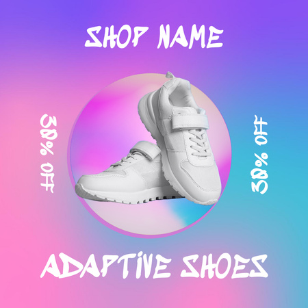 Discount Offer on Stylish Adaptive Shoes Instagram Design Template