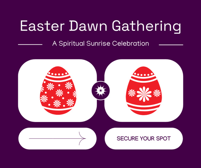 Easter Celebration with Illustration of Painted Eggs Facebook – шаблон для дизайна