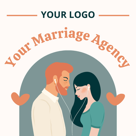 Návrh od Marriage Agency Instagram AD Šablona návrhu