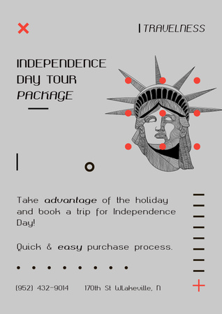 Ontwerpsjabloon van Poster van USA Independence Day Tours Offer