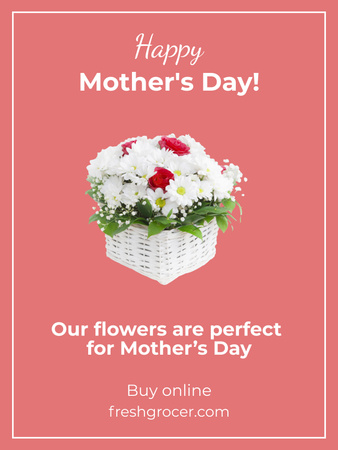 Flowers on Mother's Day Poster 36x48in Design Template