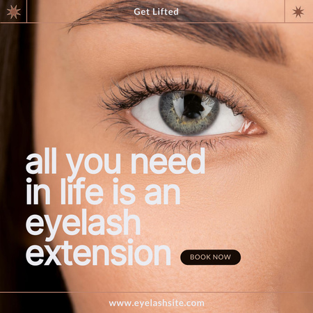 Eyelash Salon Offer Instagram Design Template