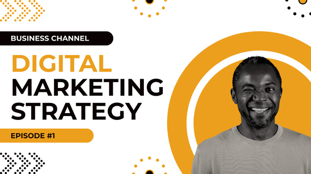 Digital Marketing Strategy Guidelines From Vlogger Youtube Thumbnail – шаблон для дизайну