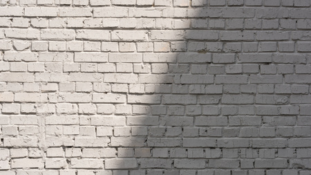 White brick wall with Shadow Zoom Background Design Template