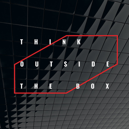 Think outside the box Citation Instagram Design Template