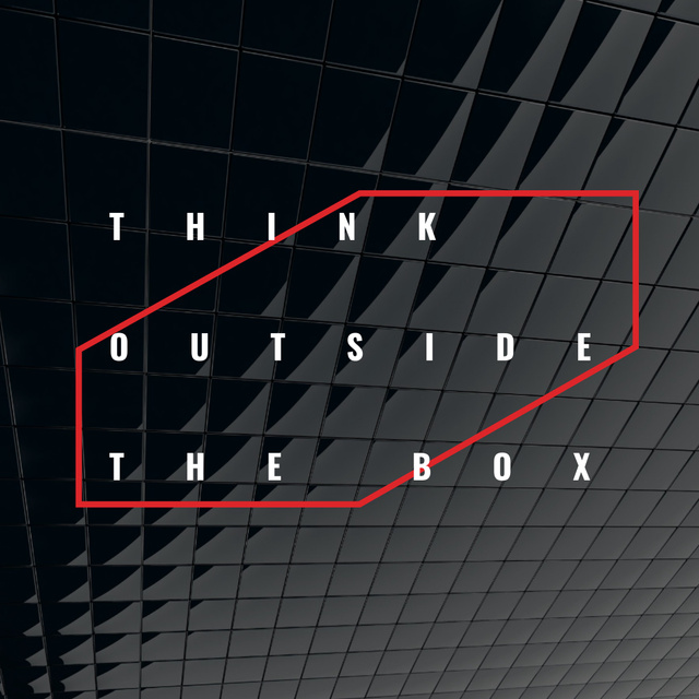 Plantilla de diseño de Think outside the box Citation Instagram 
