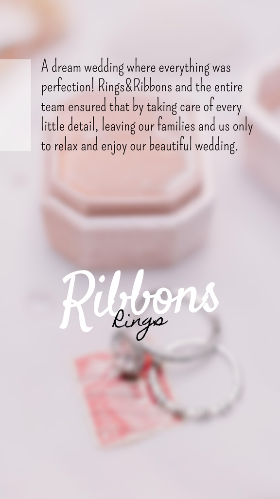 Wedding Celebration Announcement with Engagement Rings Instagram Story – шаблон для дизайну