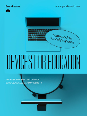 Plantilla de diseño de Devices for Education Poster US 