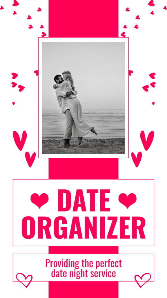 Offer of Services for Organizing Romantic Dates Instagram Story Πρότυπο σχεδίασης