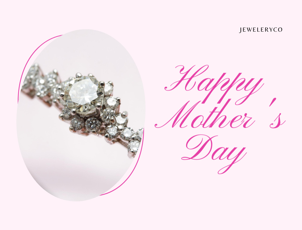 Platilla de diseño Jewelry Offer on Mother's Day Postcard 4.2x5.5in