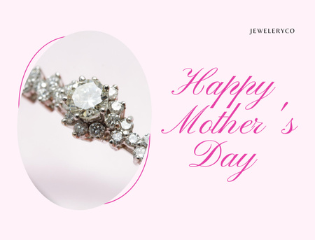 Jewelry Offer on Mother's Day Postcard 4.2x5.5in Šablona návrhu