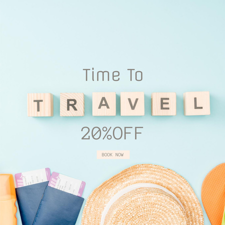 Offer Discounts on Tourist Trips Instagram Design Template