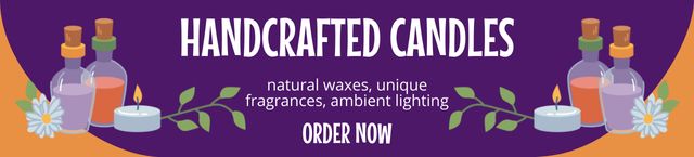 Offer of Handmade Candles with Aroma Oils Ebay Store Billboard Design Template