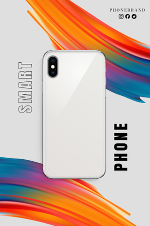Promotion of New White Smartphone Model Tumblr Šablona návrhu