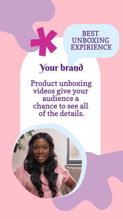 Áruházi vélemények Ad on Pink TikTok Video tervezősablon