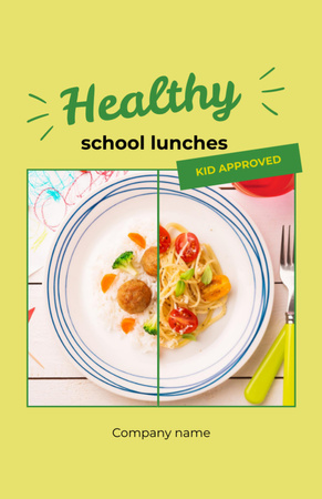 Varied School Food Virtual Deals In Green Flyer 5.5x8.5in tervezősablon