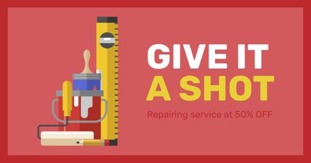 Ontwerpsjabloon van Facebook AD van Tools for home renovation service