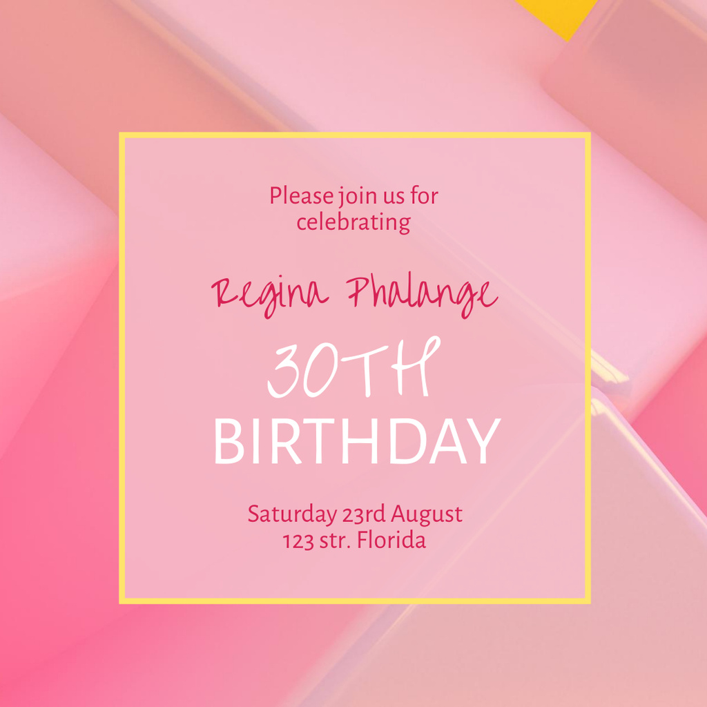 Birthday Anniversary Celebration Announcement Instagramデザインテンプレート