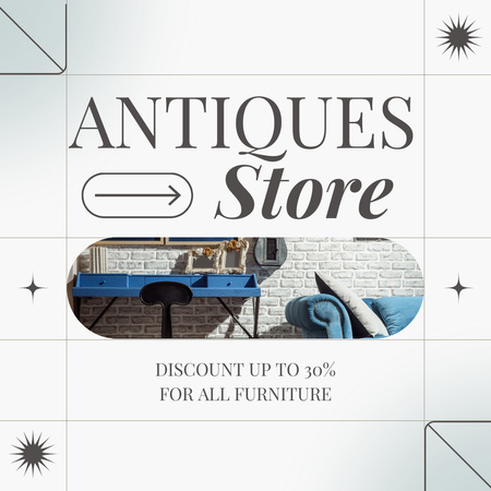 Eclectic Furniture Selections On Discounts Instagram Design Template