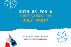 Christmas in July Party Celebration in Water Pool