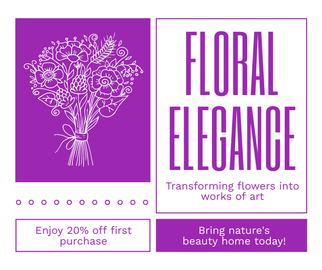 Floral Elegance at Great Discount Facebook Modelo de Design