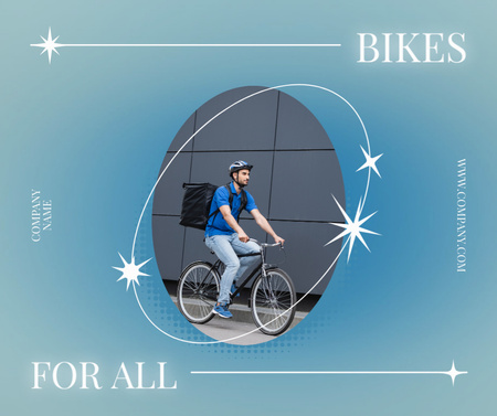 Plantilla de diseño de Bicicletas urbanas para todos Facebook 