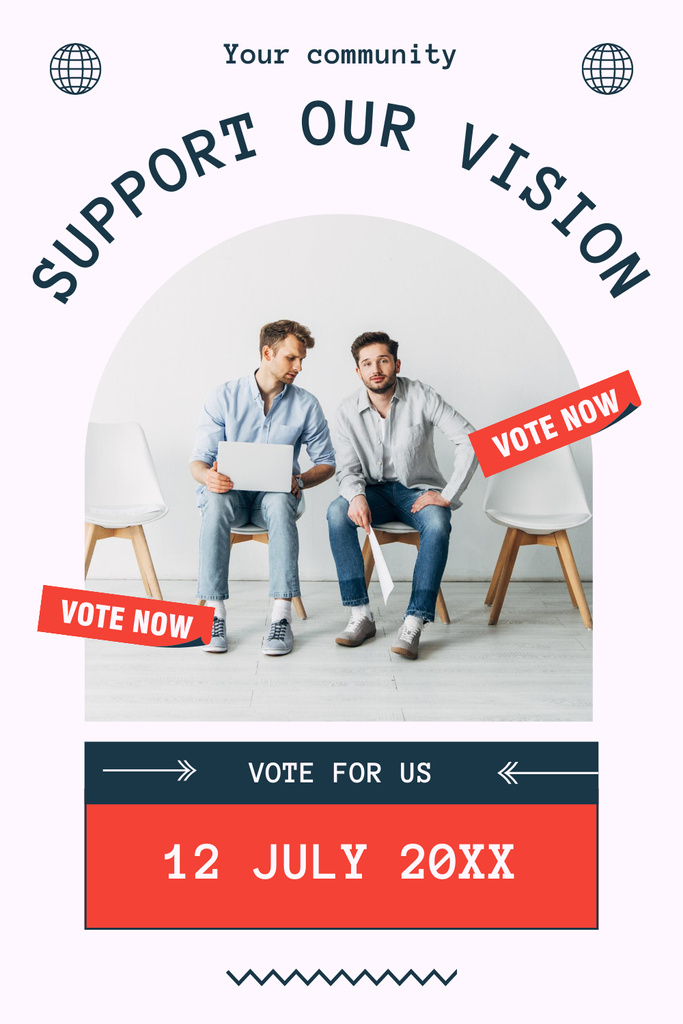 Modèle de visuel Support Election Candidates - Pinterest