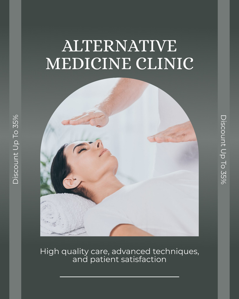 Platilla de diseño High Quality Alternative Medicine Clinic At Reduced Price Instagram Post Vertical