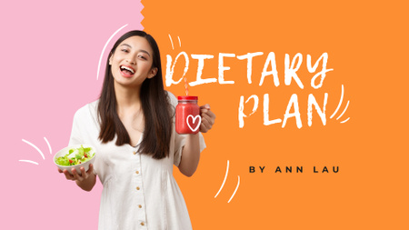 Dietary Plan by professional Nutritionist Presentation Wide Design Template