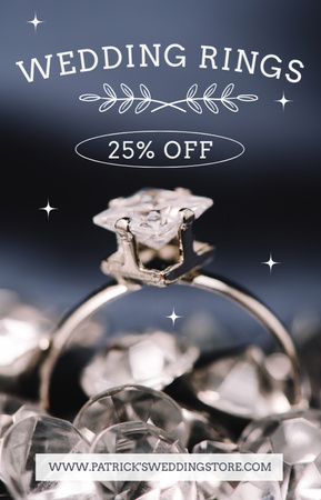 Обручальное кольцо с чистым блестящим бриллиантом IGTV Cover – шаблон для дизайна